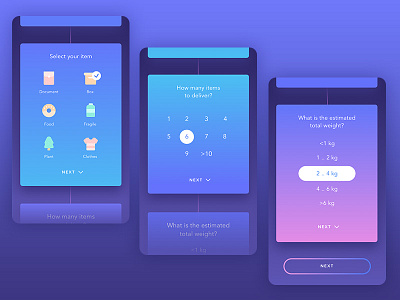 Delivery App delivery design form gradient icon illustration inspiration mobile number ui user interface ux