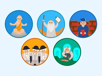 Illustrations for an article at the INOSTUDIO blog. icons illustration vector