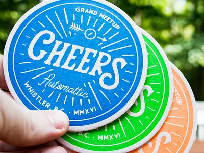 GM2016 - Coasters a8c automattic coaster grand meetup letterpress meetup