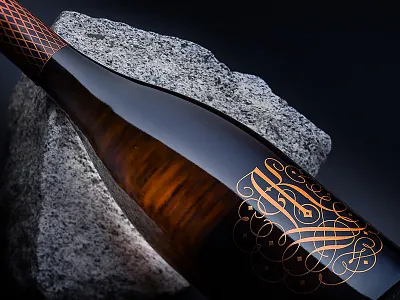 AK Rose wine label ak rose alex kanev best wine label calligraphy on wine label jordan jelev rose wine label the labelmaker