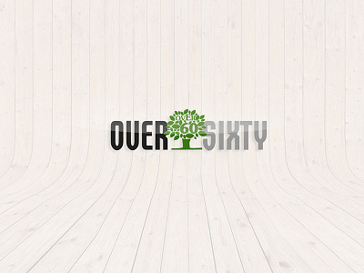 Over Sixty - Logo Design creative digital green lemun logo design old over people sixty tree