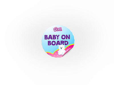 Car sticker bora colors custom funny hand handwriting logo logotype snow sticker sweet