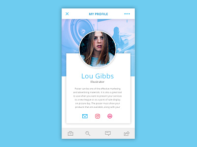 Daily Ui Challenge #006 - User Profile 006 app dailyui ui user profile