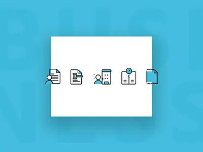 Business Icons business design documents elements flat icons illustration lines outline ui