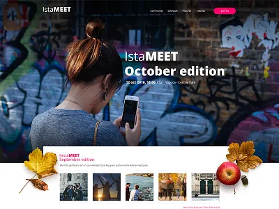 Instameet - Presentation website presentation websitem ui ux webdesign website