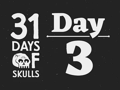Day 3 - 31 Days of Skulls 31daysofskulls halloween skull