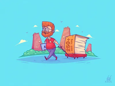 Seo tips 2d boy cartoon character cute hipster house man people seo tips vector