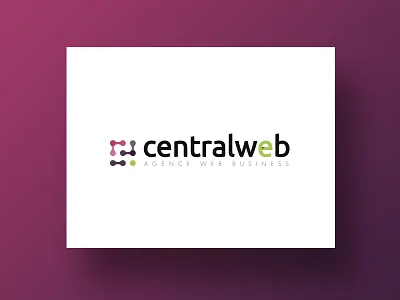 Logo webagency agency branding clean green identity illustration logo logotype mark paris purple white