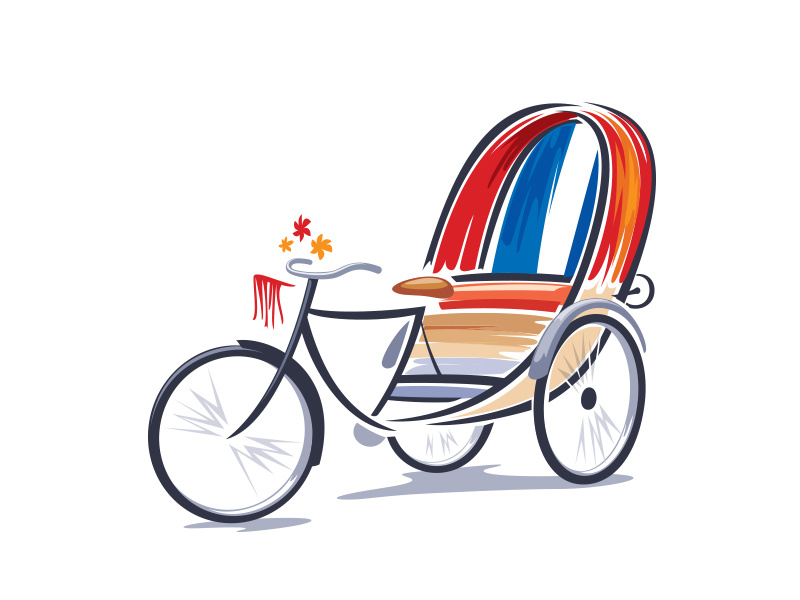 Rickshaw Illustration by Asarphi Sunny Tudu on Dribbble