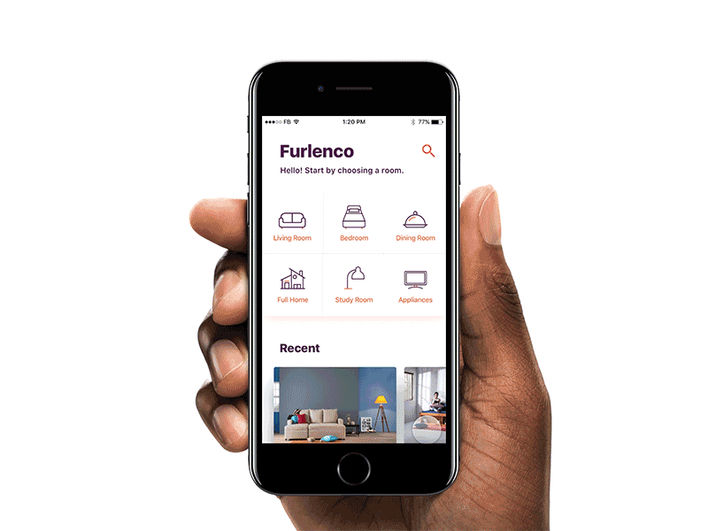 Teaser - Furlenco iPhone App framer furniture home ios iphone rent scroll
