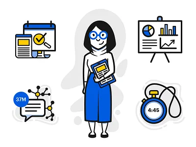 Client Whosits business character design clean icon iconography illustration line minimal spot illustration tech