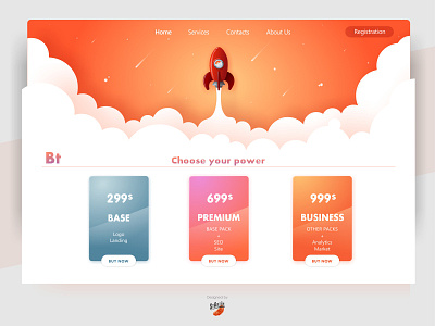 Site for Business Technologies group branding business rocket webdesign