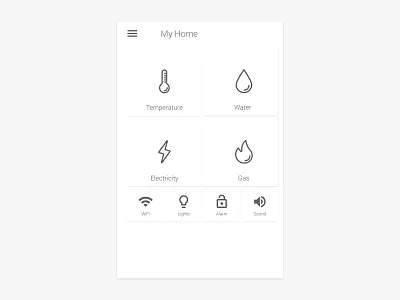 Home Monitoring Dashboard - #dailyui #021 21 daily dashboard design home minimal mobile monitoring ui ux
