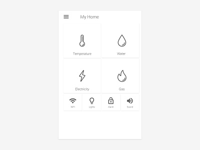 Home Monitoring Dashboard - #dailyui #021 21 daily dashboard design home minimal mobile monitoring ui ux