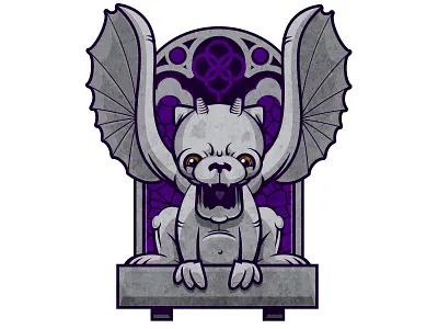 Gerry the Gargoyle character creature gargoyle illustration legend monster myth mythology statue stone vector