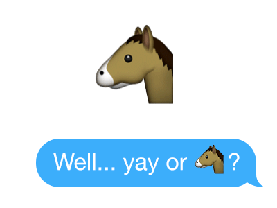 Don't Look a GIF Horse in the Mouth animation apple emoji gif horse ios10 motion slack