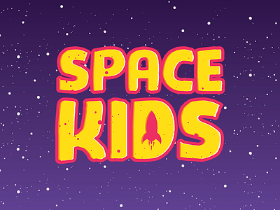 Space Kids Logo branding fun kids logo planet space