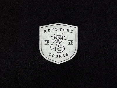 Keystone School patch design illustration logo snakes