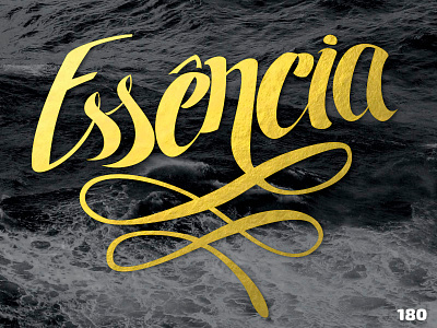 Essência 180 gold lettering letters