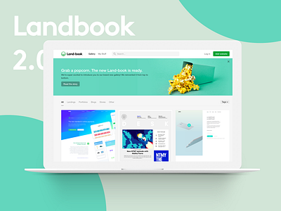 Landbook 2.0 cards gallery inspirations landbook new popcorn splash websites welcome