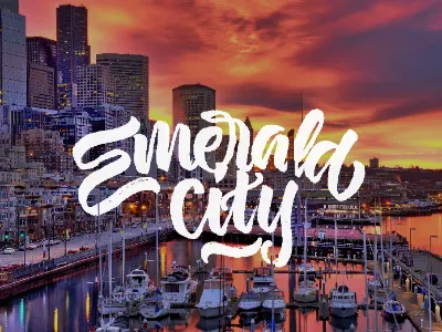 Emerald City! custom design firstshot graphic hand lettering lettering pen photoshop sketching type typography wacom