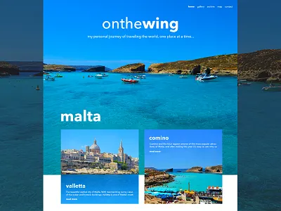 Travel Blog design photography travel web design website