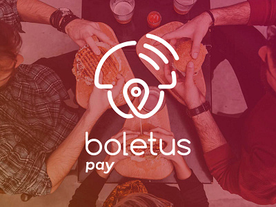 Boletus pay app boletus brand fungus identity lines location logo mushroom pay signal