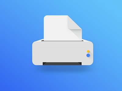 Printer Illustration design google illustration material minimal printer simple