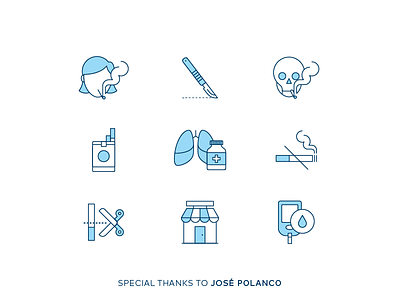 Lung Cancer Icons cancer care cigar cigarette disease health icons lung lungs medical medicine tobacco