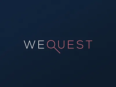 Wequest Logo blue clean concert crowd logo minimal modern music pink request simple ui