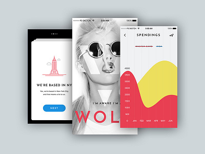 V Avenue UI avenue color gradients iphone market mobile resources screens ui kit