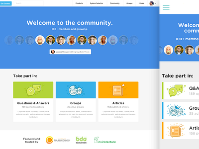 More Work in Progress blue clean community design desktop green hub illustration mobile orange responsive ui