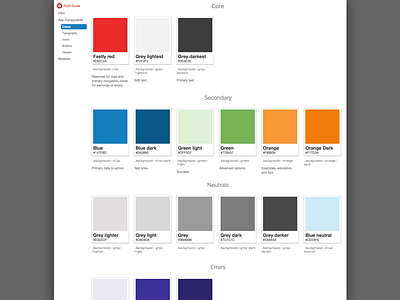 Style Guide: Colors style guide