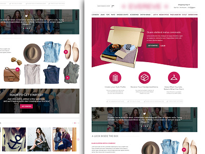 Subscription Box Landing Page feminine iconography imagery interactive subscription