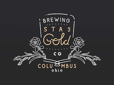 Fun Beer Logo beer branding flowers illustration logo