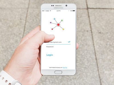 Network App Login Screen app design flat free gif icon ios iphone modern profile psd screen