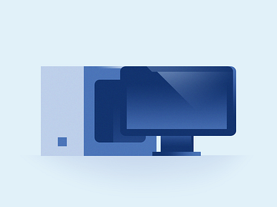 Desktop Icon illustration monitor pc tower windows