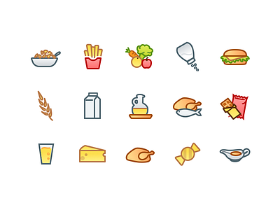 Food Icons diet food health icons