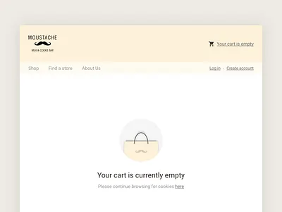 Empty Cart cart empty moustache web