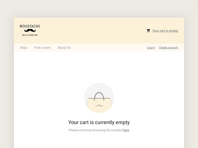 Empty Cart cart empty moustache web