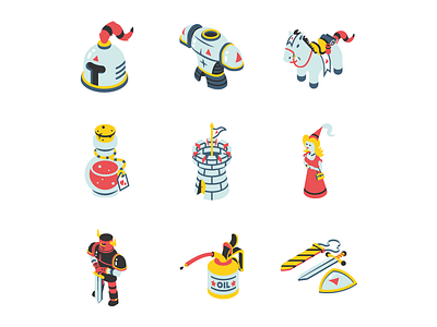 Knight Stuff armor character colors fun helmet horse icon illustration knight princess sword