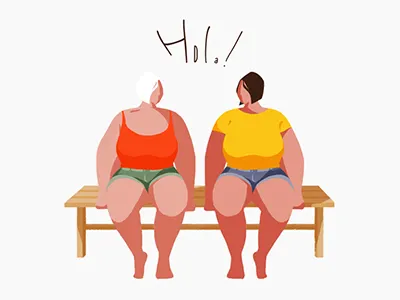 Hola hello hola illustration summer woman