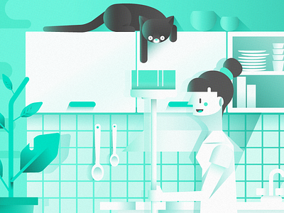Gatos y Personas .ai animal cat character gato people señora vector
