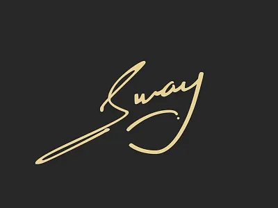 Sway custom type handlettering logo lettering logo logo signature logo typography