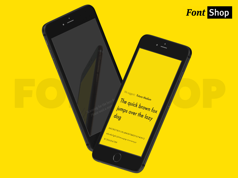 Fontshop - Scanning animation animation fontshop mockup responsive ui userinterface ux webdesign