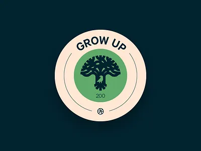 200 Followers Badge badge bird dribbble followers forest grow negative tree
