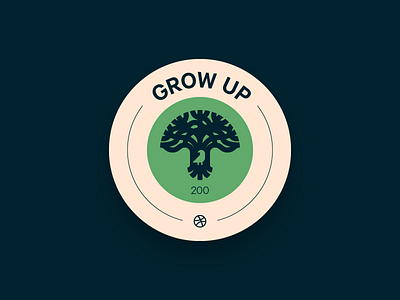 200 Followers Badge badge bird dribbble followers forest grow negative tree
