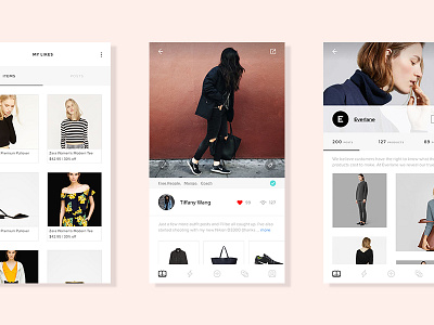 Fashion Social Commerce android app clean fashion ios minimal simple