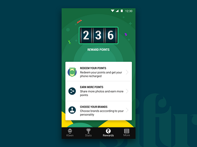 Rewards screen | Siftr android flat ios mobile referral rewards screen siftr ui