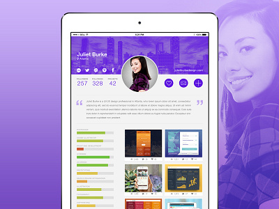 DailyUI #006 - User Profile app dailyui data graph ios ipad mobile portfolio profile